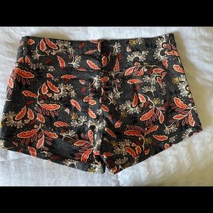 Black and Orange floral summer shorts